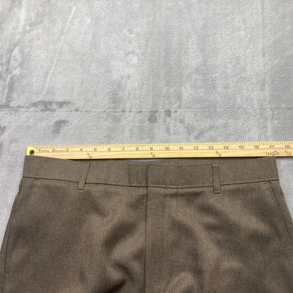 VTG Levi's Action Slacks Flat Front Dress Pants Brown Sz 36 Fits 34